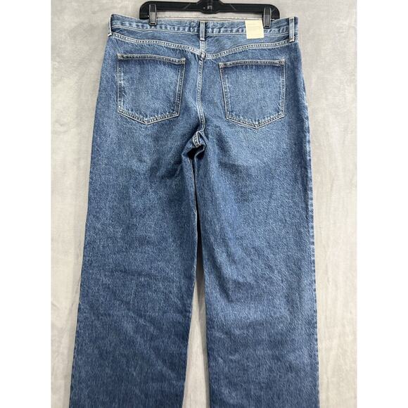 Agolde FUSION JEAN IN AMBITION Size 32 Low Rise Loose Straight Extended Hem - Picture 6 of 12